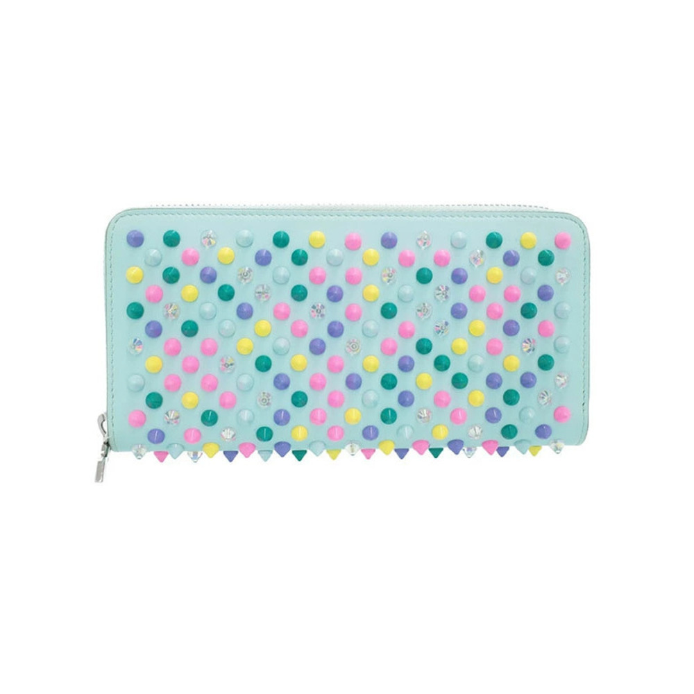 Christian Louboutin Panettone Studded Round Zipper Long Wallet